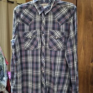 Denim & Supply Ralph Lauren Navy and Red Plaid Shirt